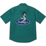 Supreme Rhinestone Pin Up S S Work Shirt (SS25) - Work Green