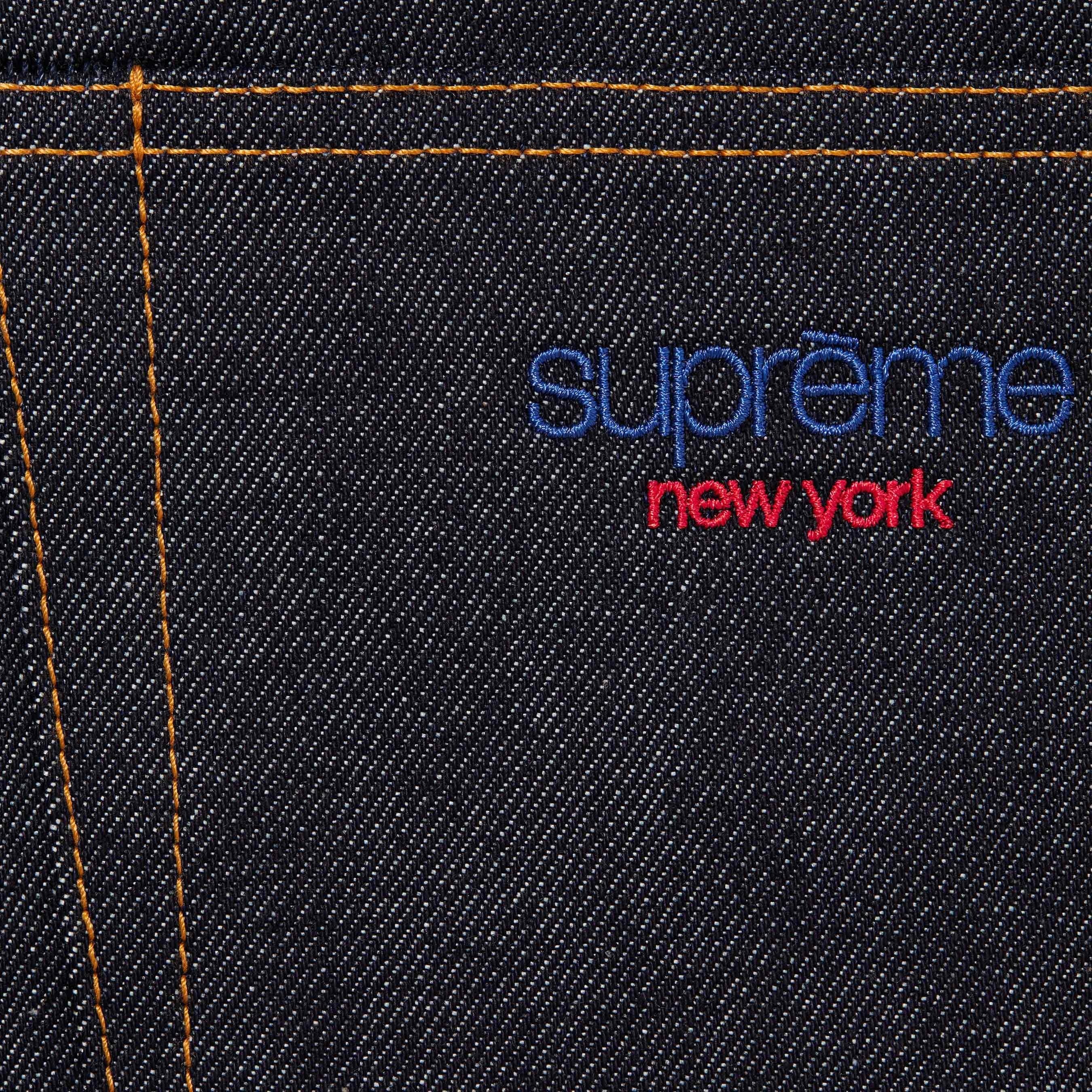 Supreme Rigid Baggy Selvedge Jean (SS25) - Rigid Indigo - $198