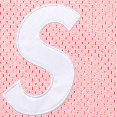 Supreme S Logo Baseball Henley - Pink