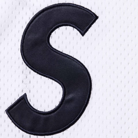 Supreme S Logo Baseball Henley - White