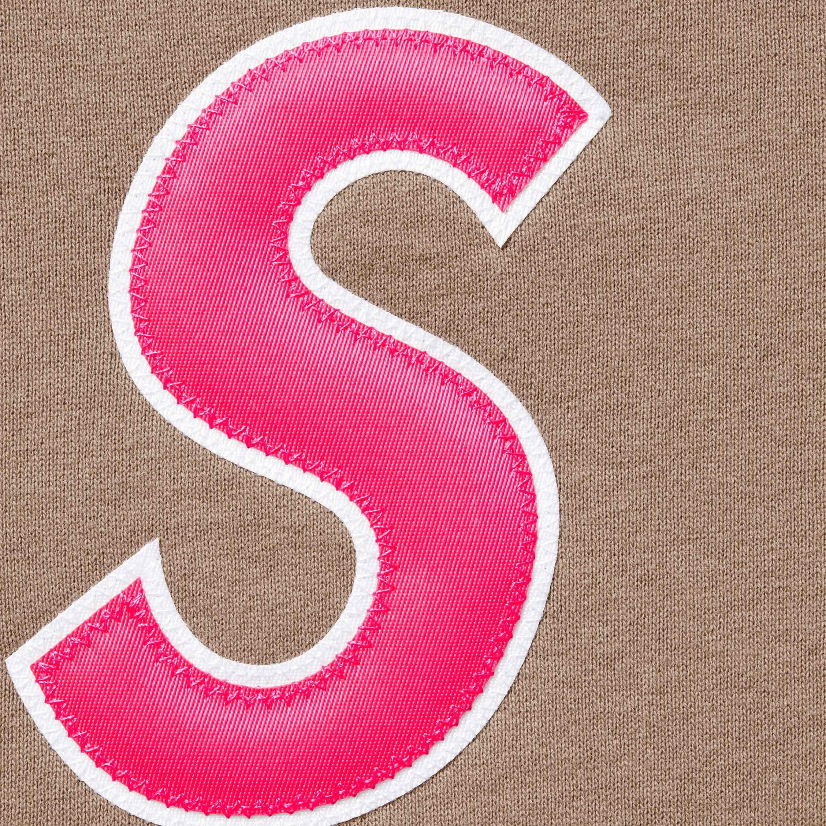 Supreme S Logo Hooded Sweatshirt (SS25) - Dusty Brown - $158