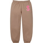 Supreme S Logo Sweatpant (SS25) - Dusty Brown