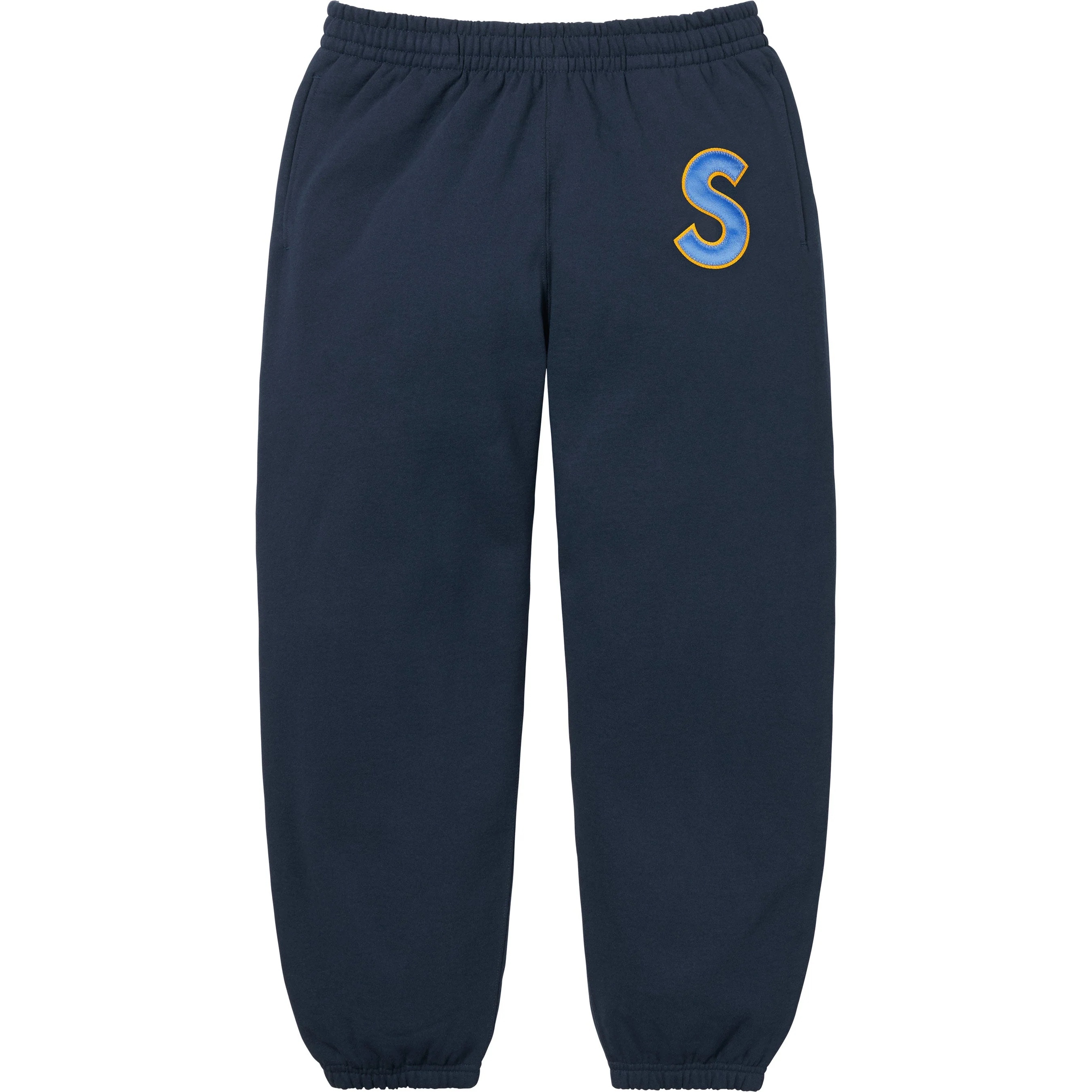 Supreme S Logo Sweatpant (SS25) - Navy - $158