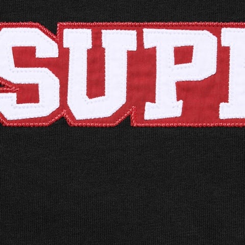 Supreme Satin Appliqué S/S Top - Black