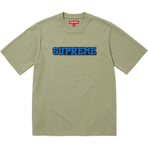 Supreme Satin Appliqué S/S Top - Light Olive