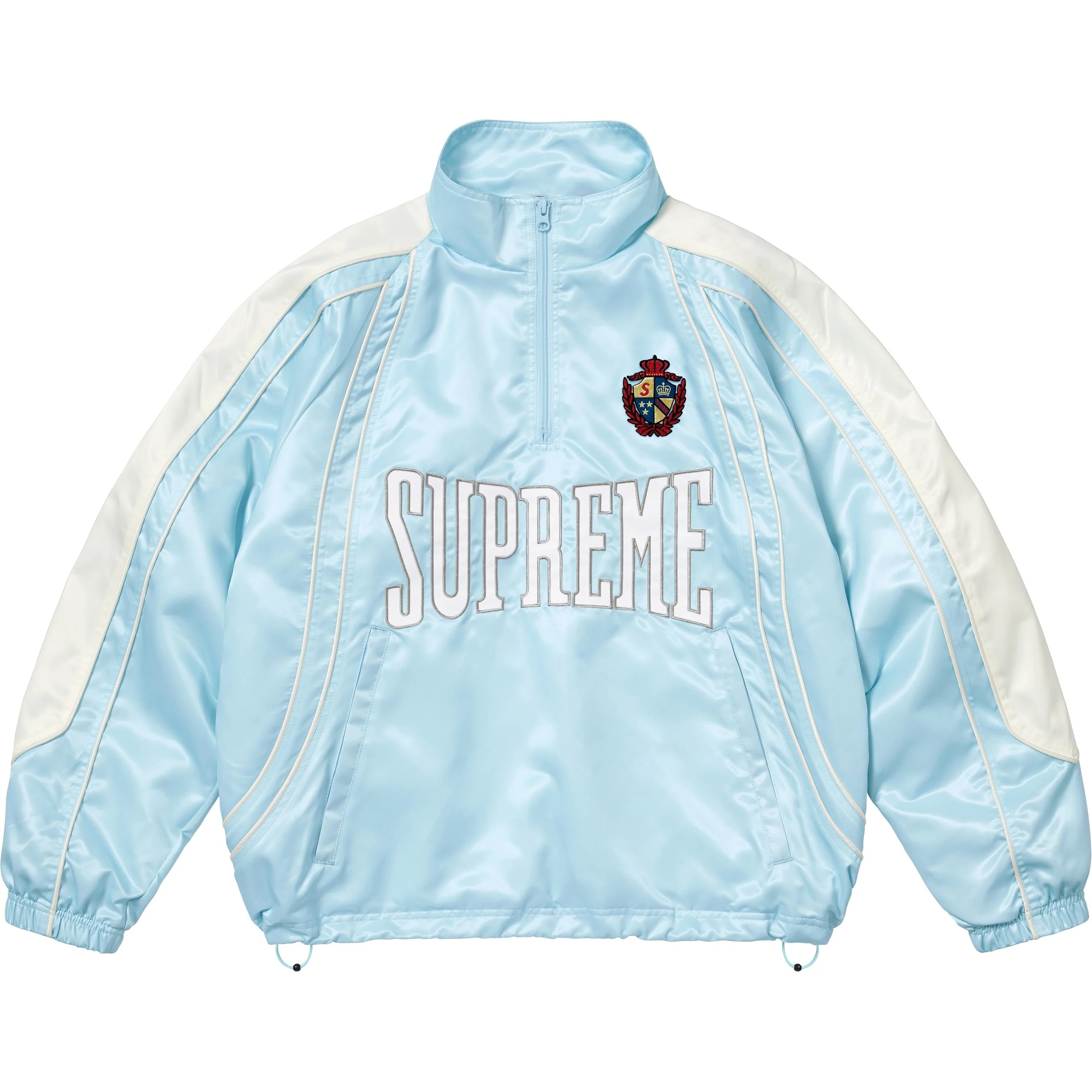 Supreme Satin Piping Pullover (SS25) - Light Blue - $198