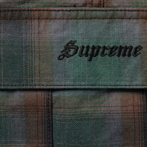 Supreme Shadow Plaid Cargo Short - Green