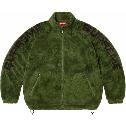 Supreme Shoulder Logo Fleece Jacket - Green