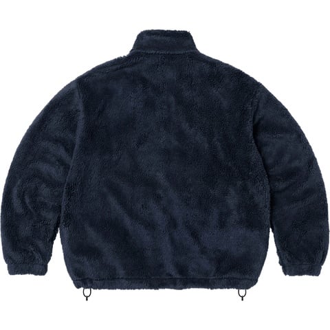 Supreme Shoulder Logo Fleece Jacket - Navy