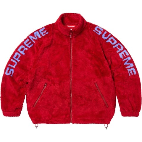 Supreme Shoulder Logo Fleece Jacket - Red