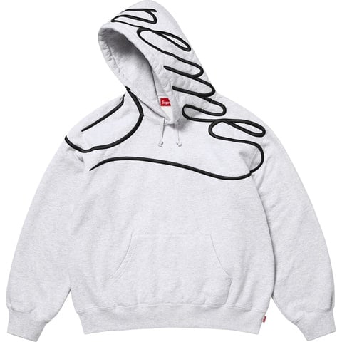 Supreme Shoulder Script Hooded Sweatshirt - Ash Grey