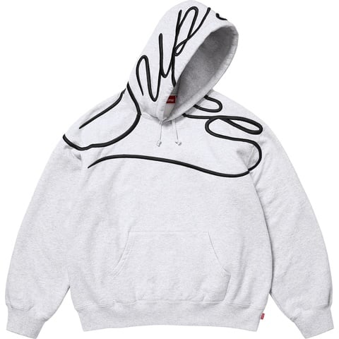 Supreme Shoulder Script Hooded Sweatshirt - Ash Grey