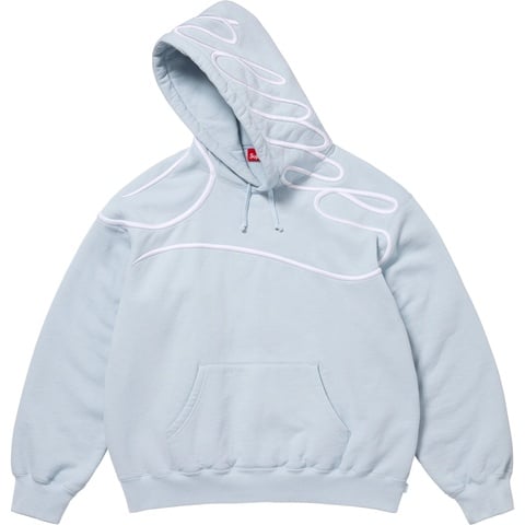 Supreme Shoulder Script Hooded Sweatshirt - Light Blue