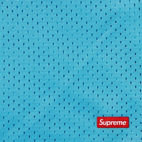 Supreme Small Box Baggy Mesh Short - Cyan