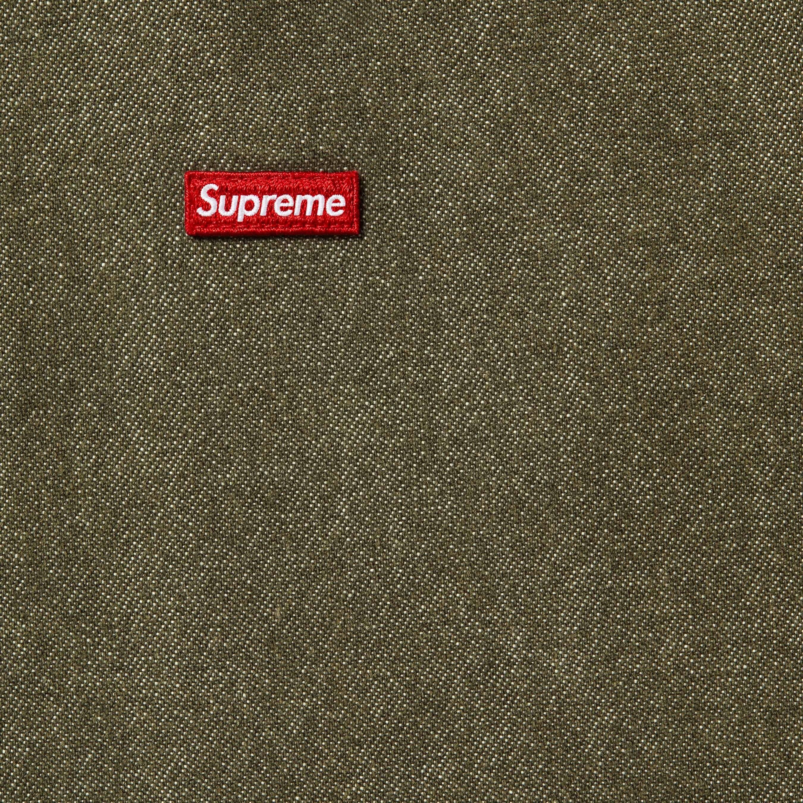 Supreme Small Box Denim Shirt (SS25) - Olive - $138