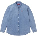 Supreme Small Box Denim Shirt (SS25) - Washed Indigo