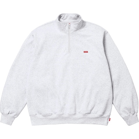 Supreme Small Box Half Zip Pullover - Ash Grey
