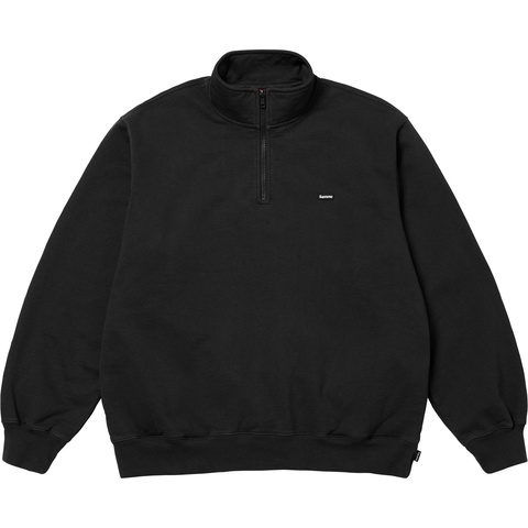 Supreme Small Box Half Zip Pullover - Black