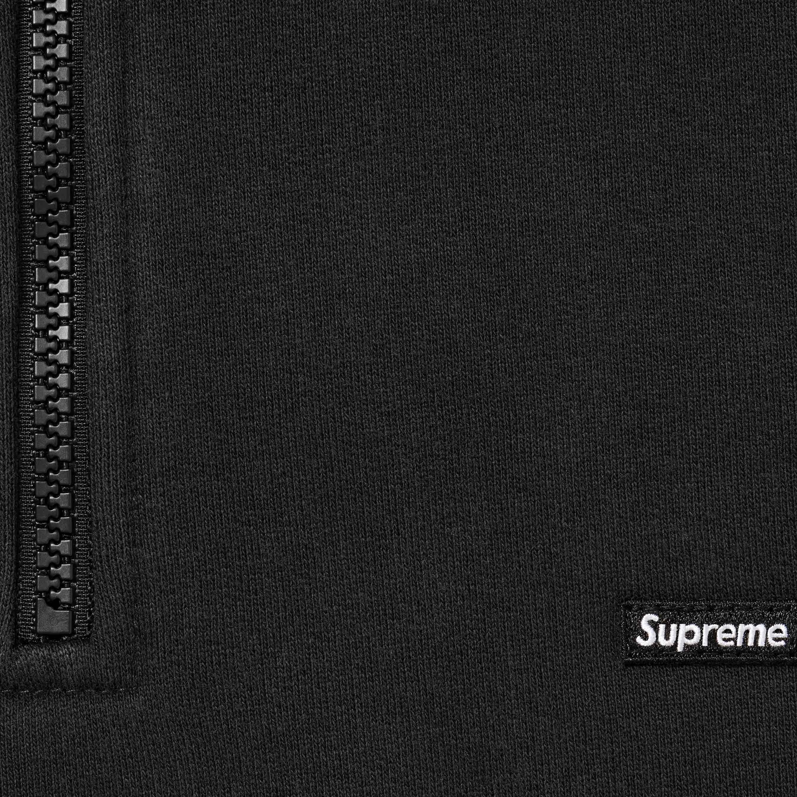 Supreme Small Box Half Zip Pullover (SS25) - Black - $148