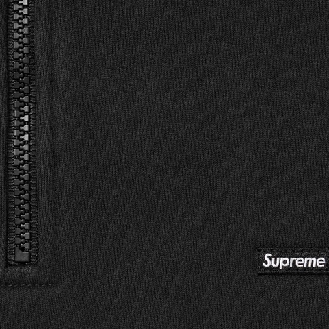 Supreme Small Box Half Zip Pullover - Black