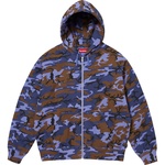 Supreme Small Box Zip Up Hooded Sweatshirt (SS25) - Blue Camo