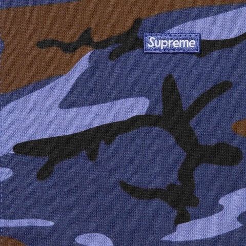 Supreme Small Box Zip Up Hooded Sweatshirt - Blue Camo