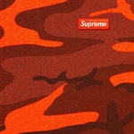 Supreme Small Box Zip Up Hooded Sweatshirt (SS25) - Bright Orange Camo