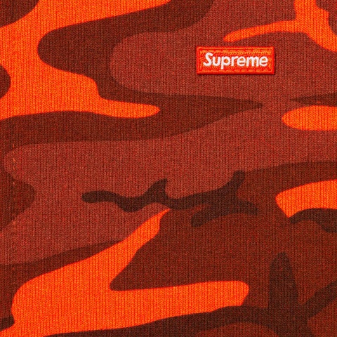 Supreme Small Box Zip Up Hooded Sweatshirt - Bright Orange Camo