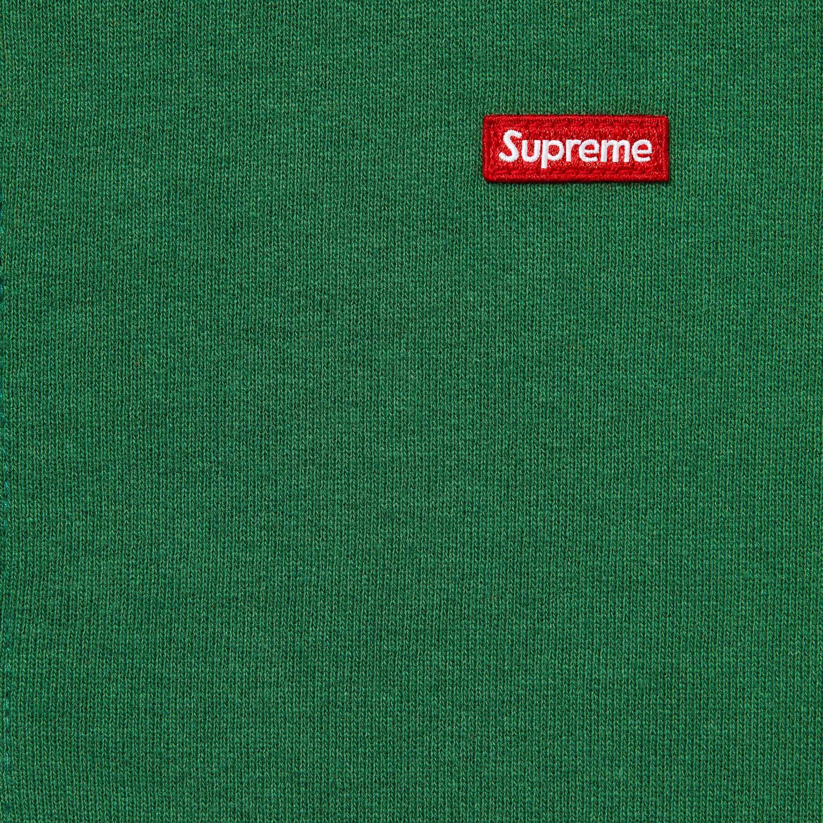 Supreme Small Box Zip Up Hooded Sweatshirt (SS25) - Pine - $168