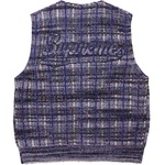 Supreme Speckled Zip Up Sweater Vest (SS25) - Blue