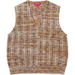 Supreme Speckled Zip Up Sweater Vest (SS25) - Tan