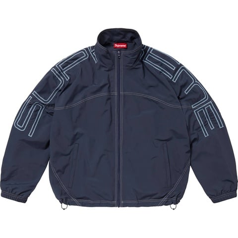 Supreme Spellout Embroidered Track Jacket - Navy