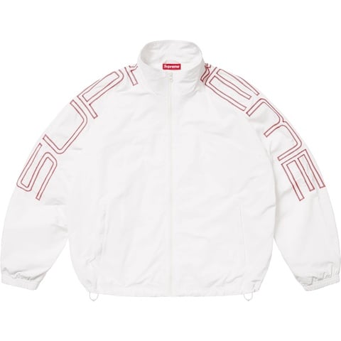 Supreme Spellout Embroidered Track Jacket - White