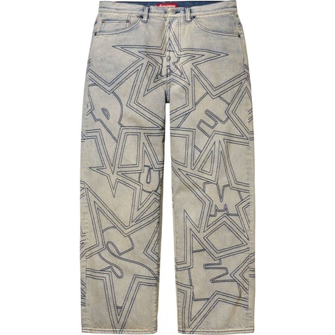 Supreme Stars Topstitch Baggy Jean - Dirty