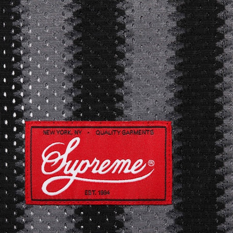 Supreme Stripe Mesh Tank Top - Black