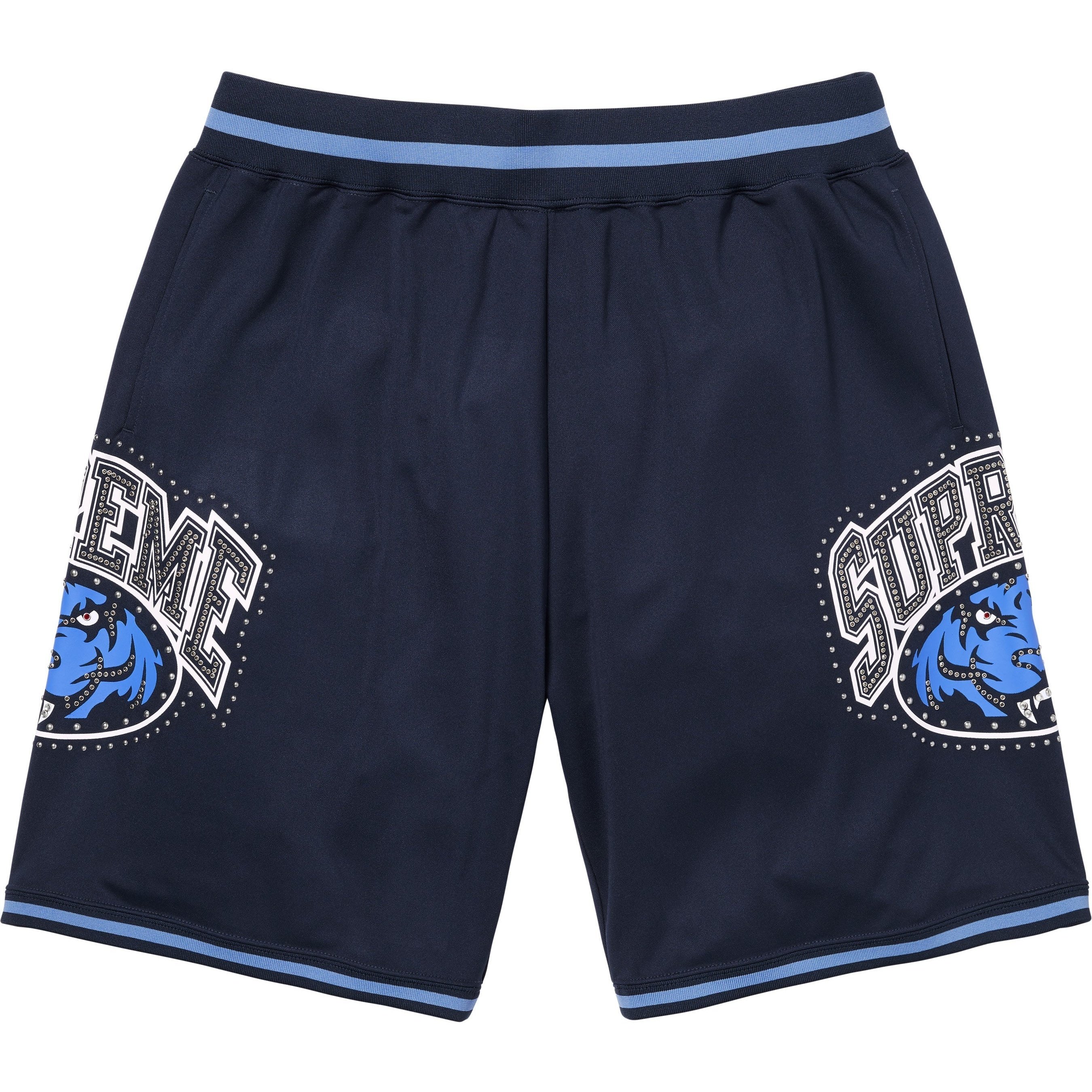 Supreme Studded Basketball Short (SS25) - Navy - $118