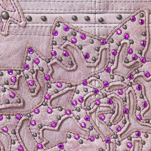 Supreme Studded Hooded Leather Jacket - Lilac