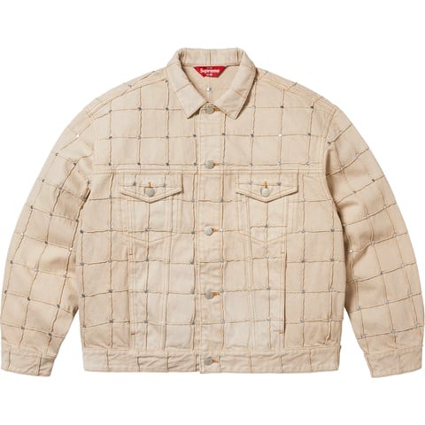 Studded Seam Denim Trucker Jacket - Supreme