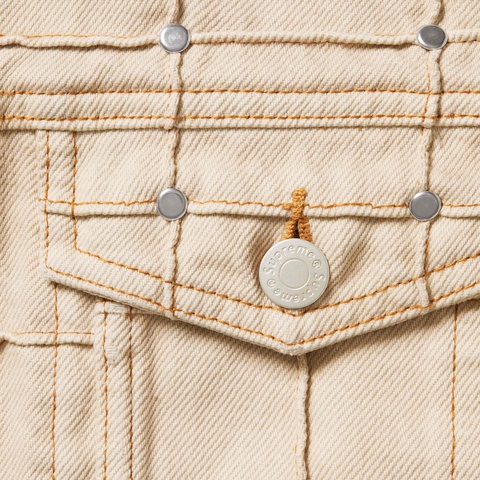 Supreme Studded Seam Denim Trucker Jacket - Natural
