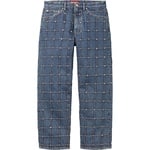 Supreme Studded Seam Loose Fit Jean (SS25) - Blue