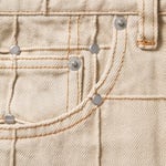 Supreme Studded Seam Loose Fit Jean (SS25) - Natural