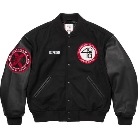 Supreme/40 Acres Malcolm X Varsity Jacket - Supreme