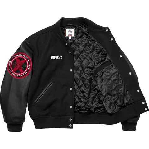 ジャケット・アウター Supreme x 40 Acres Malcolm X Varsity Supreme/40 Acres Malcolm X Varsity Jacket - SupremeCommunity
