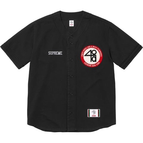 Supreme Supreme/40 Acres Twill Baseball Jersey - Black