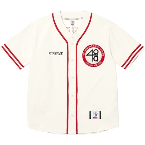 Supreme Supreme/40 Acres Twill Baseball Jersey - Natural