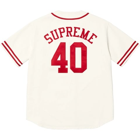 Supreme Supreme/40 Acres Twill Baseball Jersey - Natural
