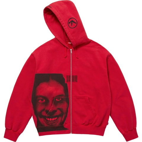 Supreme Supreme/Aphex Twin Zip Up Hooded Sweatshirt - Red