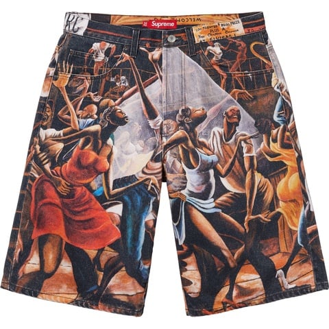 Supreme Supreme/Ernie Barnes Baggy Denim Short - Dance