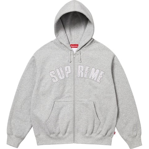 Supreme Supreme®/b.b. Simon® Zip Up Hooded Sweatshirt - Heather Grey