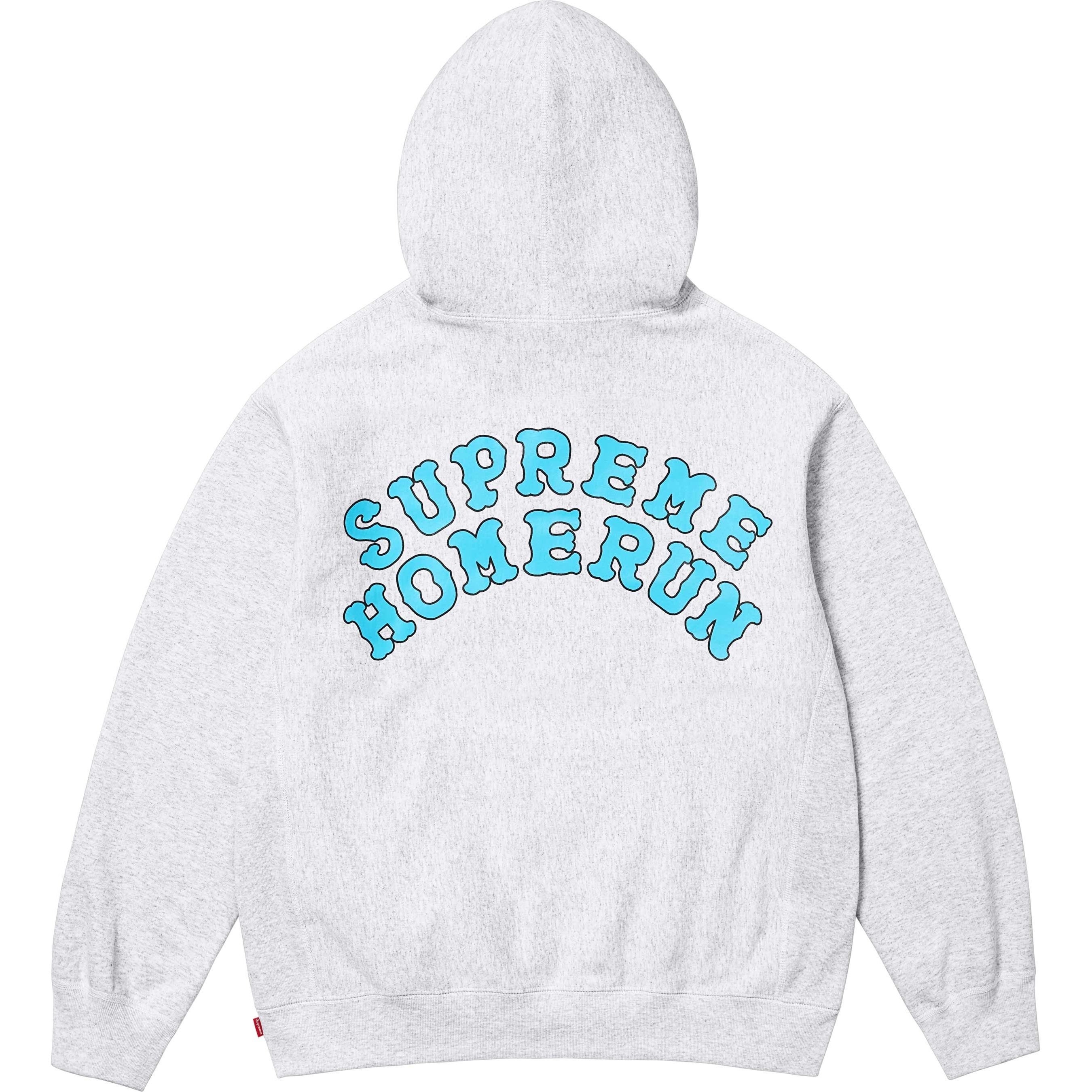 Supreme Supreme Homerun Hooded Sweatshirt (SS25) - Ash Grey - $178